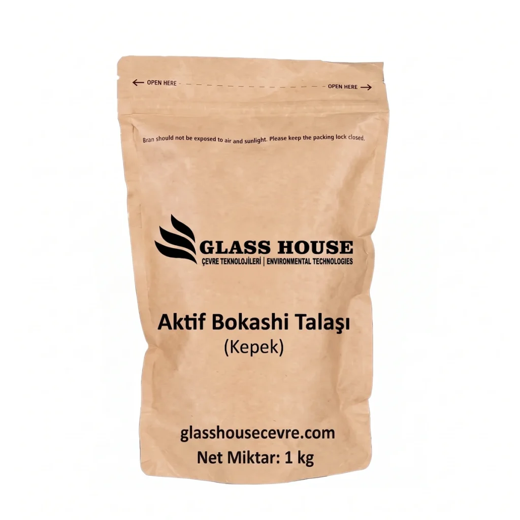 Glass House Aktif Bokashi Talaşı (kepek) 1 kg kraft ambalaj